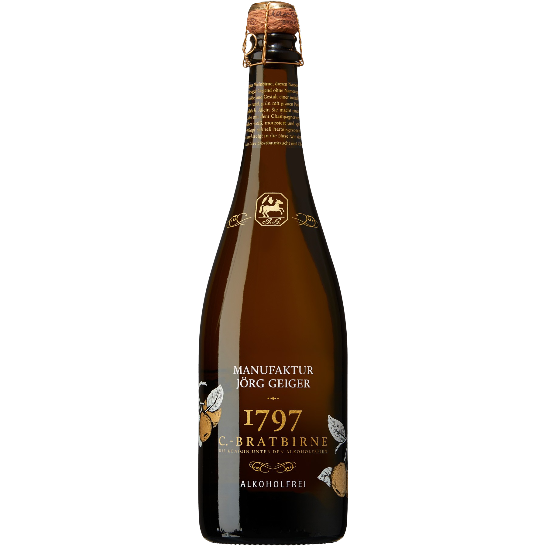 Birnenschaumwein Champagner-Bratbirne alkoholfrei