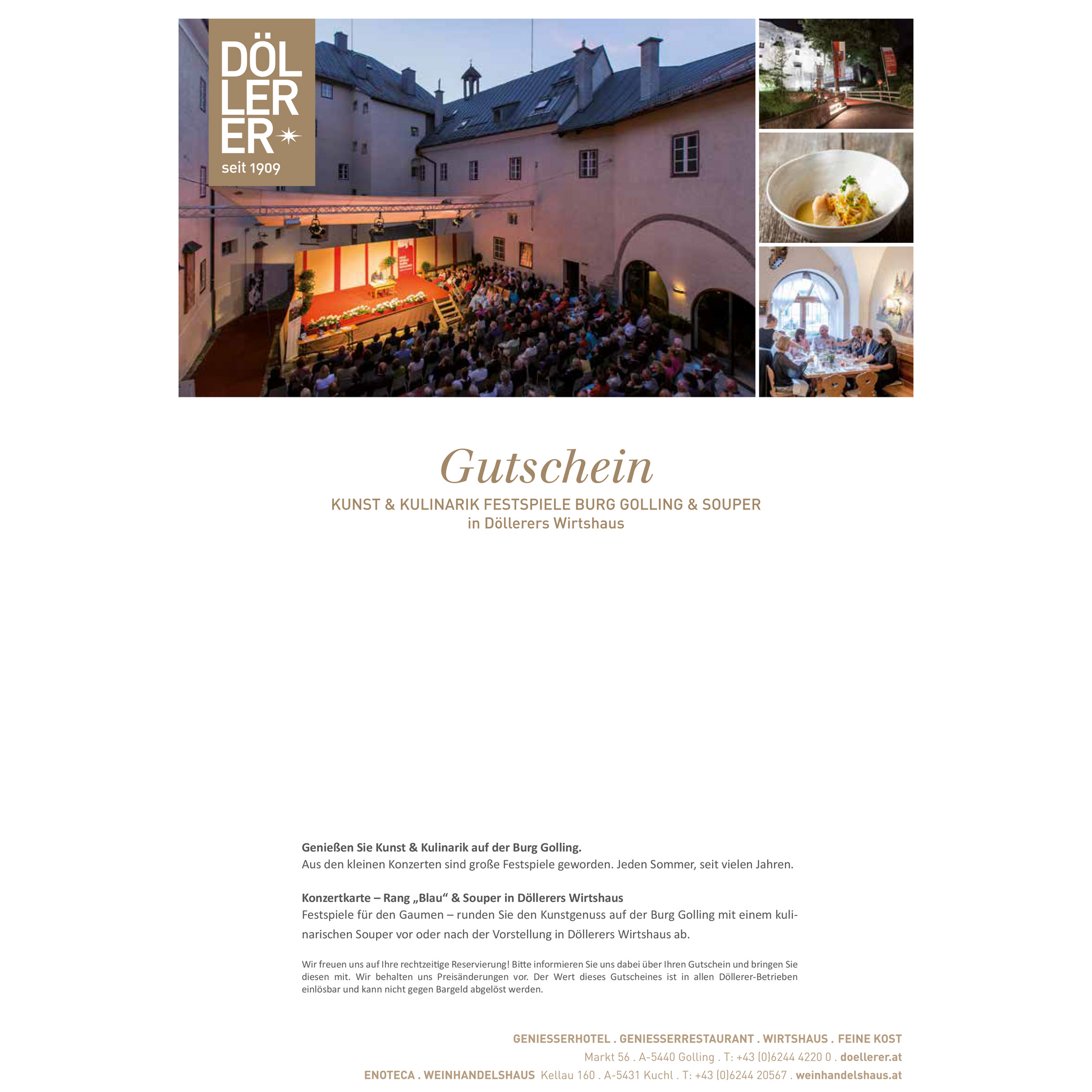 Gutschein Kunst & Kulinarik im Advent inkl. Wirtshaus-Souper
