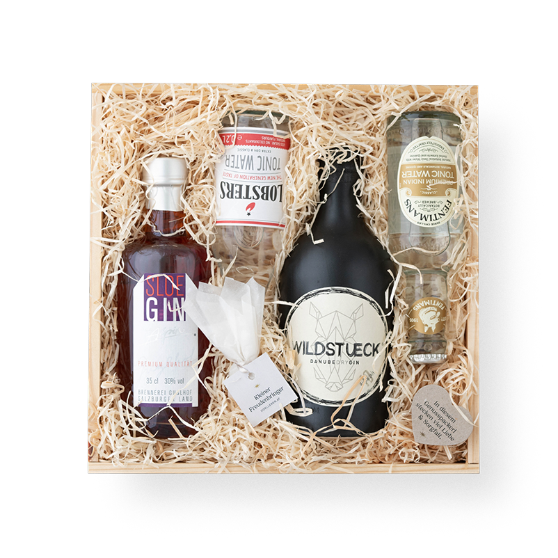 I LOVE GIN in Holz 265 x 265 mm