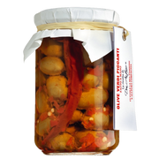 Grüne Oliven, scharf, 280 g