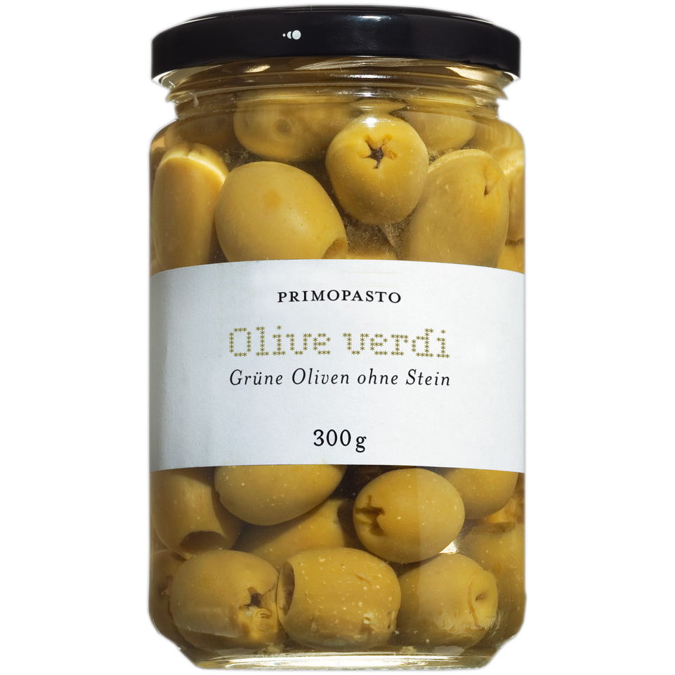 grüne Oliven ohne Stein, 300 g