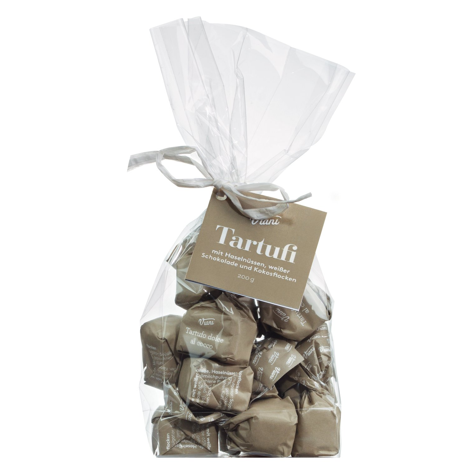 weiße Tartufi mit Kokos, 200 g