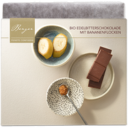Edelbitterschokolade mit Bananenflocken, 90 g