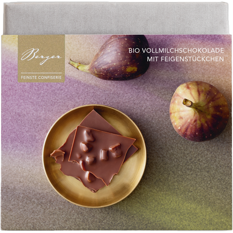 Vollmilchschokolade mit Feigenstückchen Bio, 90 g