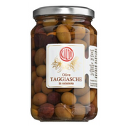 Taggiasca Oliven in Salzlacke, mit Stein, 360 g