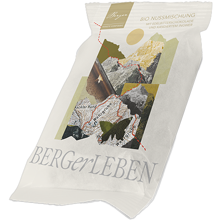 Nussmischung mit Edelbitterschokolade und kandiertem Ingwer Bio, 100 g