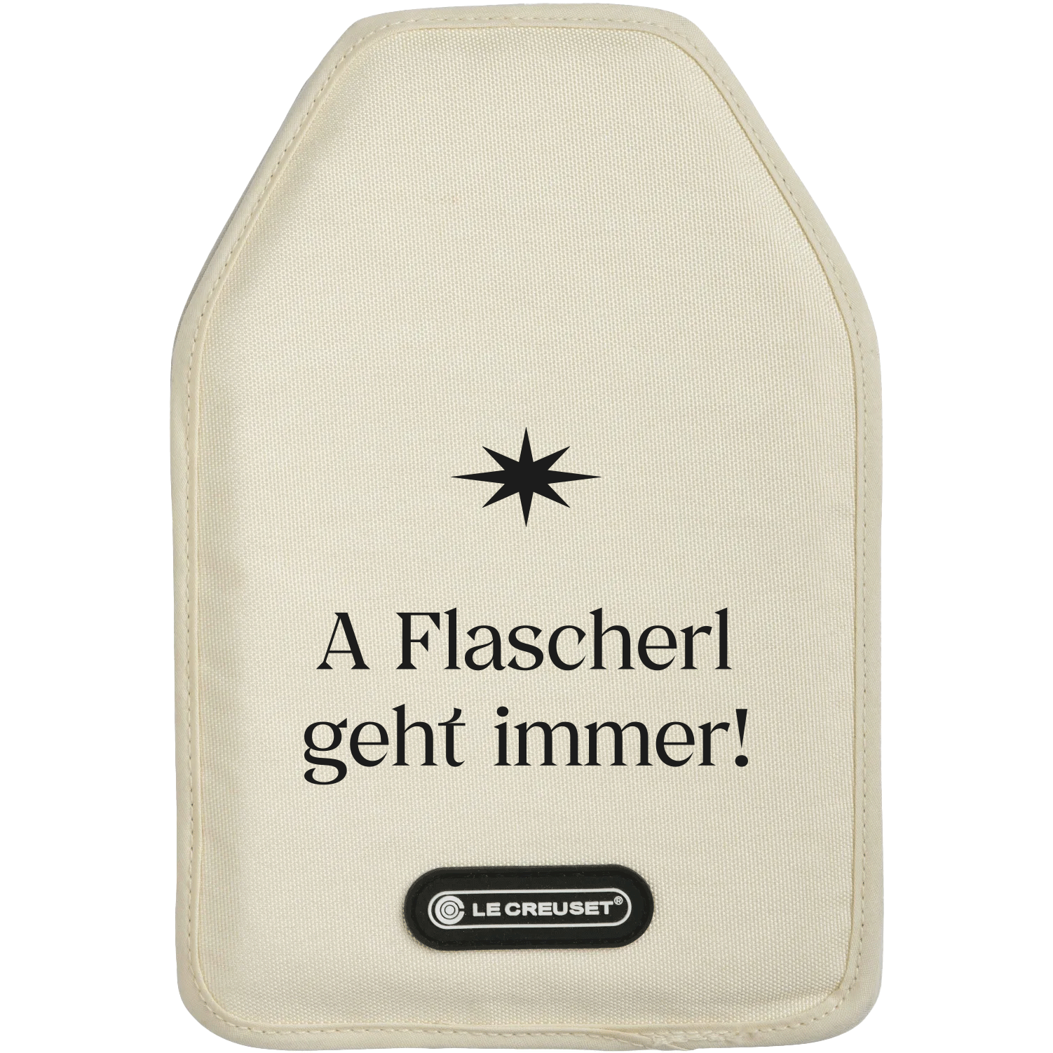 Weinkühler Manschette "A Flascherl geht immer"