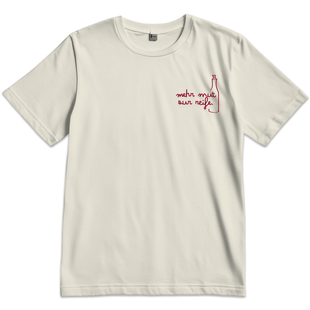 T-Shirt in natural "mehr Mut zur Reife", Größe M