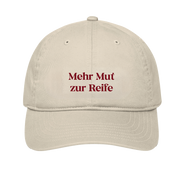 Cap in beige "Mehr Mut zur Reife"