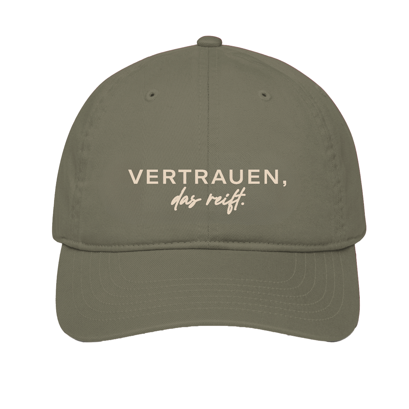 Cap in oliv "Vertrauen das reift"