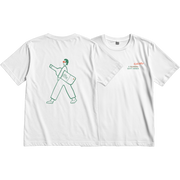 T- Shirt weiß, Mann mit Flasche, XL