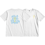 T- Shirt,  A Glaserl geht immer, blau, XL