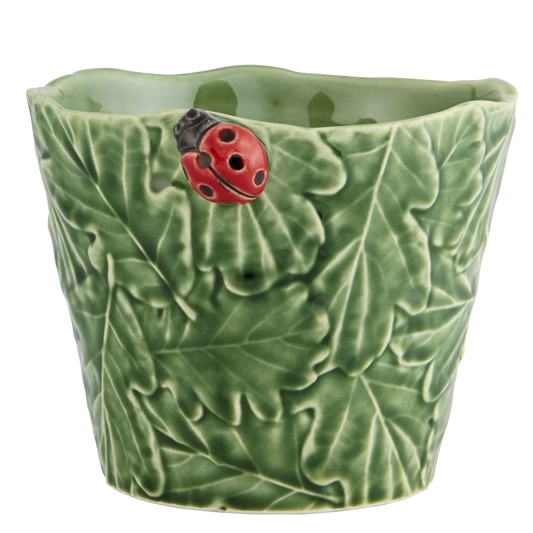 Vase mit Marienkäfer