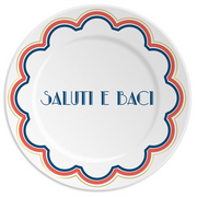 Teller "Saluti e Baci", 16 cm