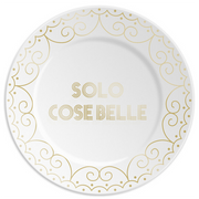 Teller "Solo cose belle", weiß 16 cm