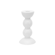 Kerzenständer, Bobbin medium, white - weiß, 14 cm