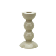 Kerzenständer, Bobbin medium, cappucino - beige, 14 cm