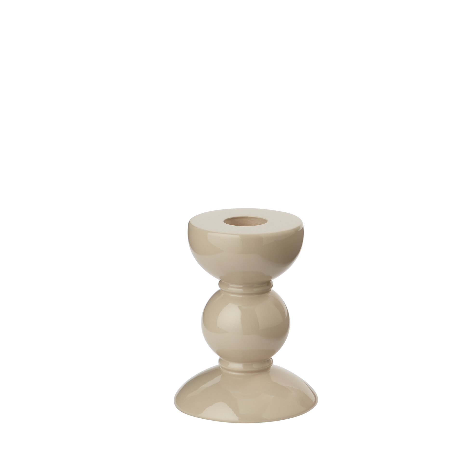 ADD, Kerzenständer, Bobbin small, cappucino - beige, 10 cm