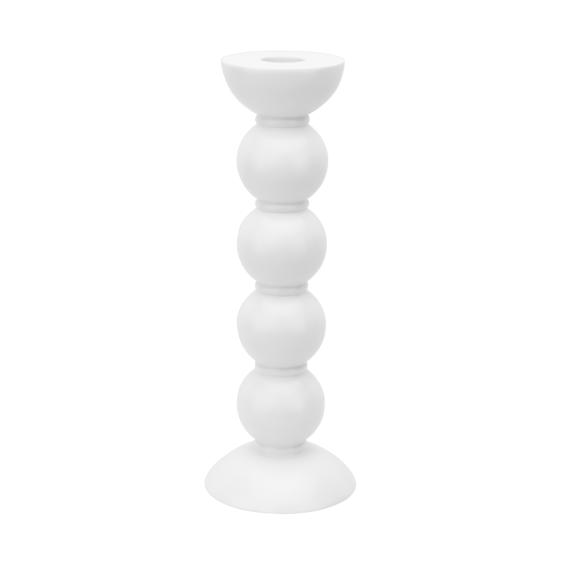 Kerzenständer, Bobbin tall, white - weiß, 24 cm