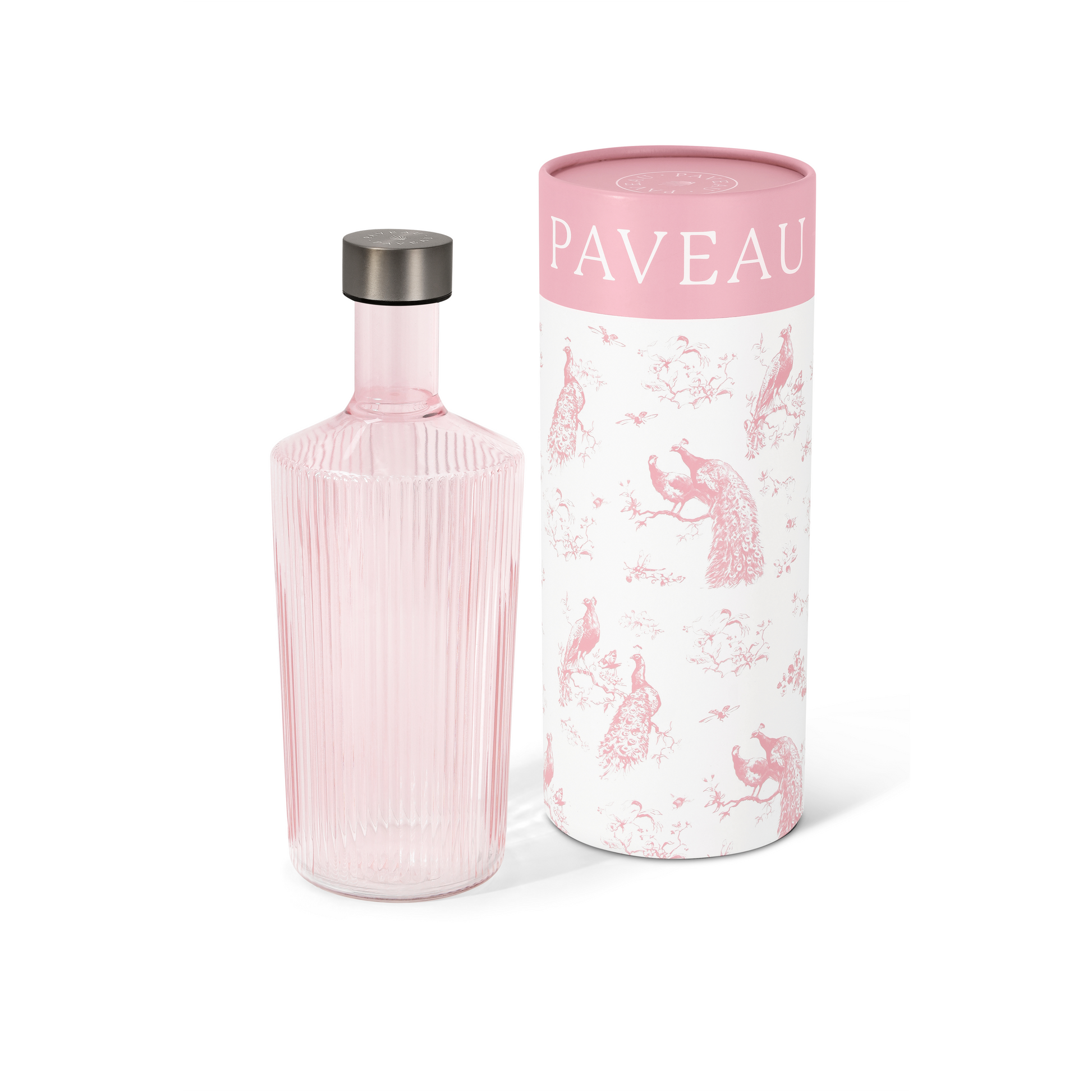 Flasche Ribbed, pink - rosa, 1,25 l
