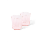 Glas Ribbed, pink - rosa, 180 ml