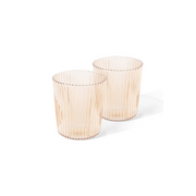 Glas Ribbed, bells - hellbraun, 180 ml