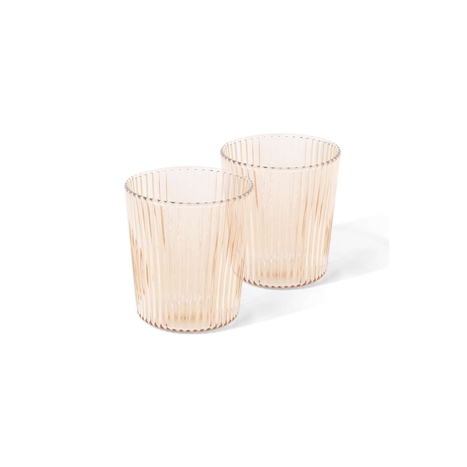 Glas Ribbed, bells - hellbraun, 180 ml