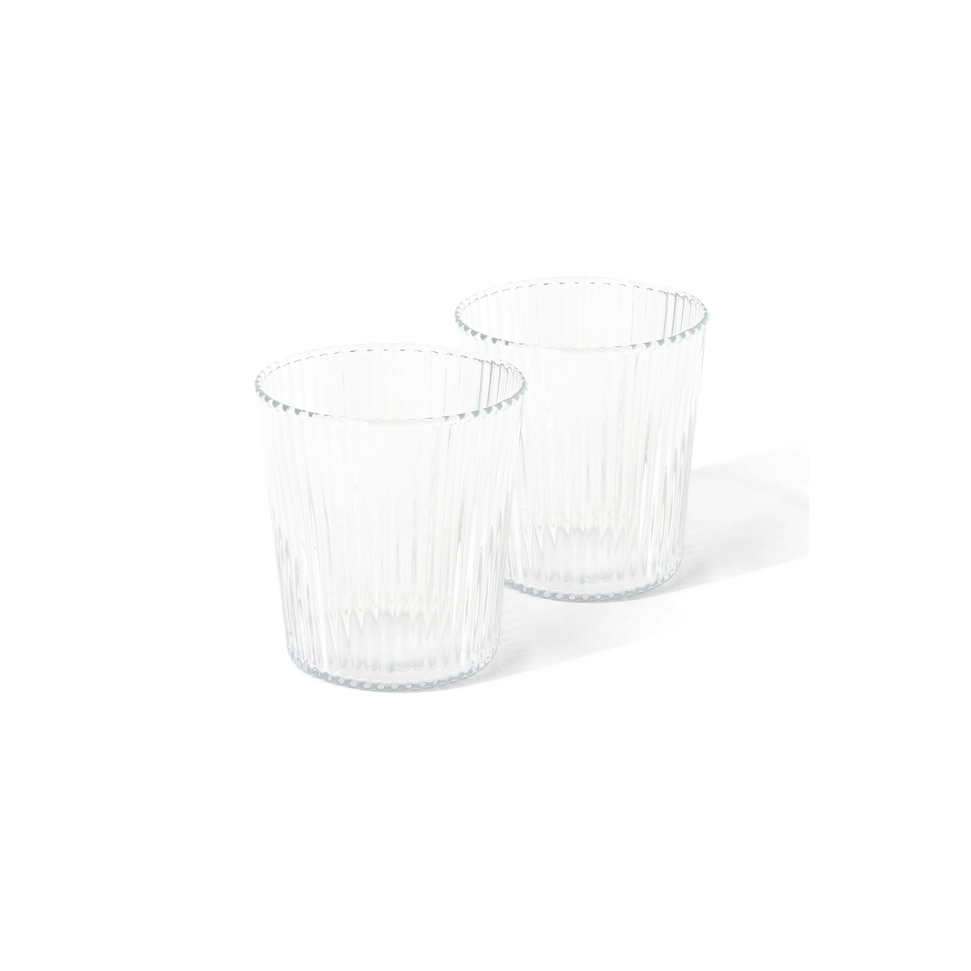 Glas Ribbed, white haven - klar, 180 ml