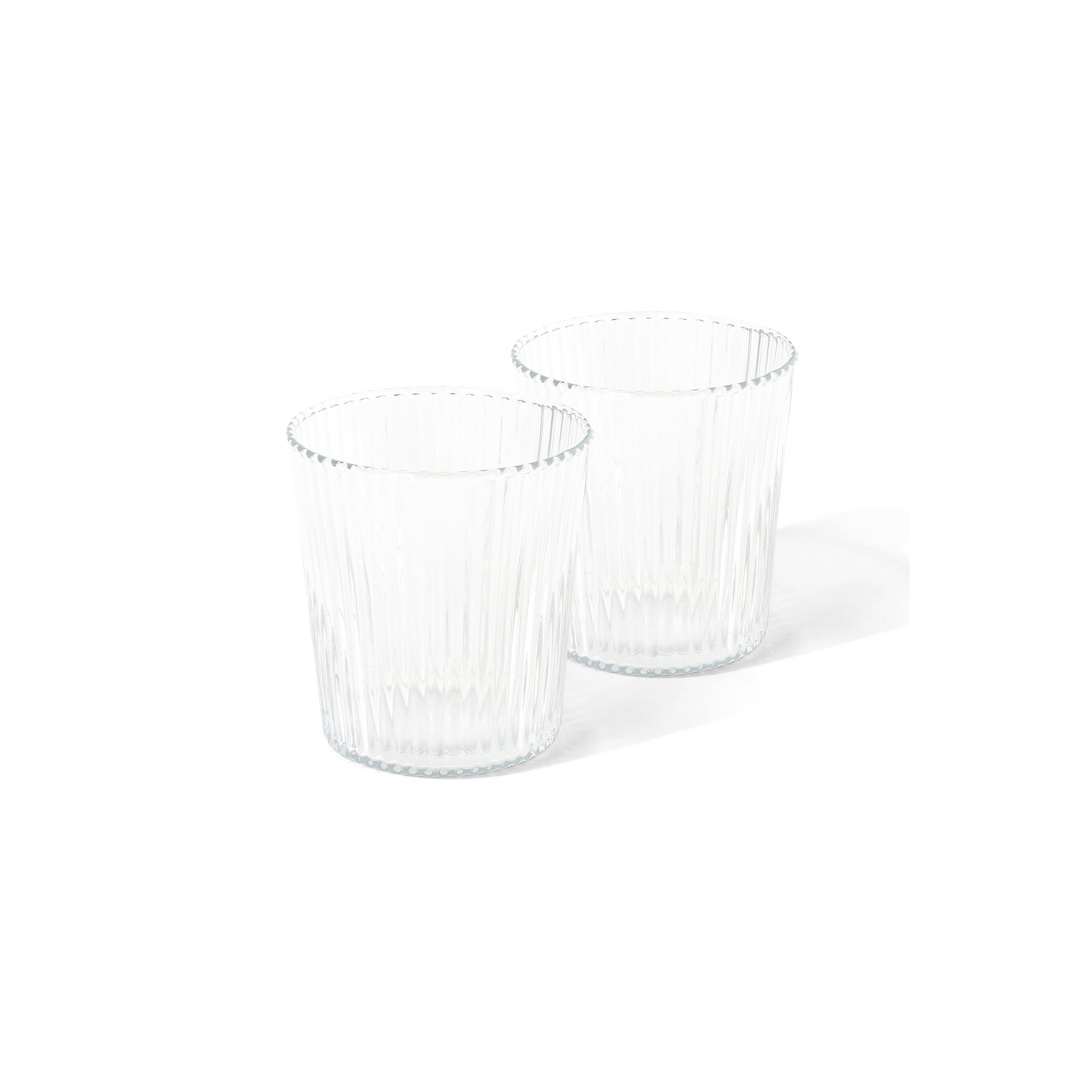 Glas Ribbed, white haven - klar, 180 ml
