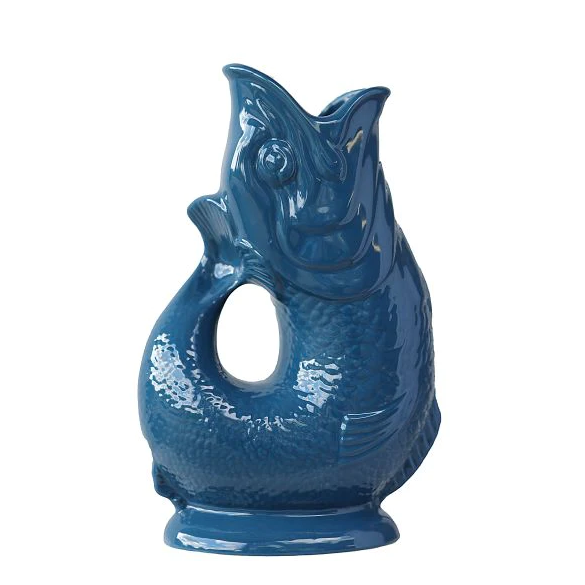 Fisch-Karaffe, petrol blue - petrol blau, 1,2 l