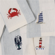 Leinen-Servietten, Coastal Boats, 4er Set