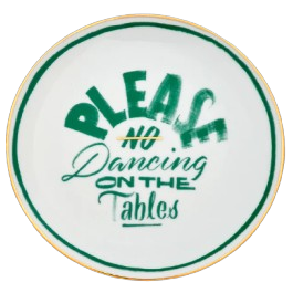 Teller "Please no dancing..", 16,5 cm