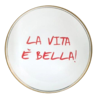 Teller "La vita e bella", 17 cm