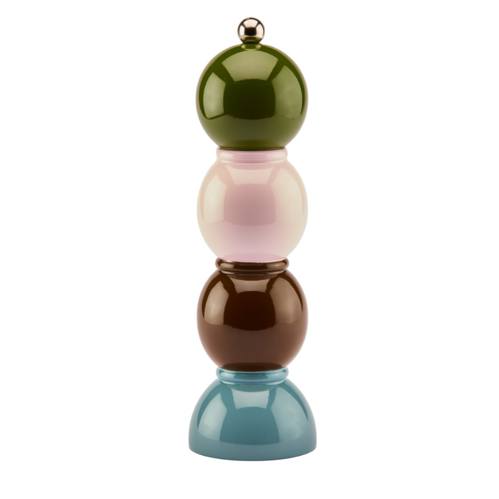 Salz- & Pfeffermühle, Bobbin, Multi Khaki -  khaki, rosa, braun, rauchblau, 24 cm