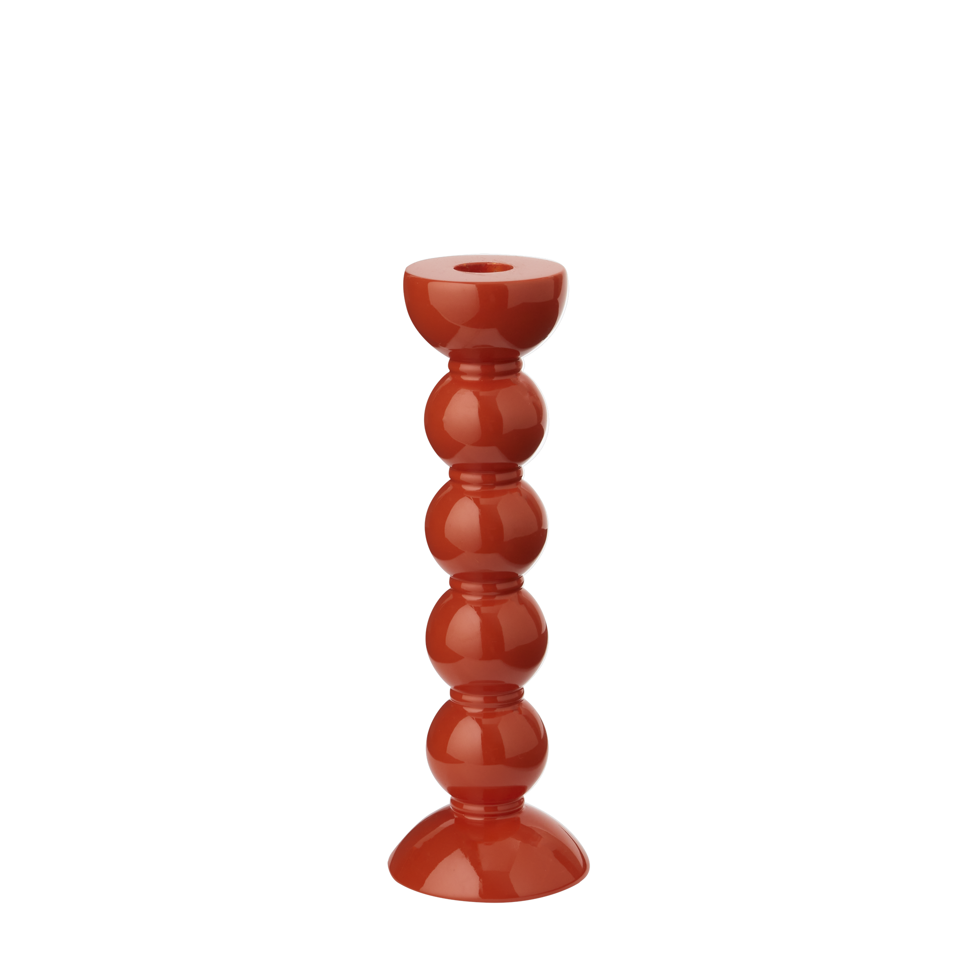 Kerzenständer, Bobbin tall, orange, 24 cm