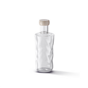 Flasche Swirl, wave - transparent, Medium 0,75 l