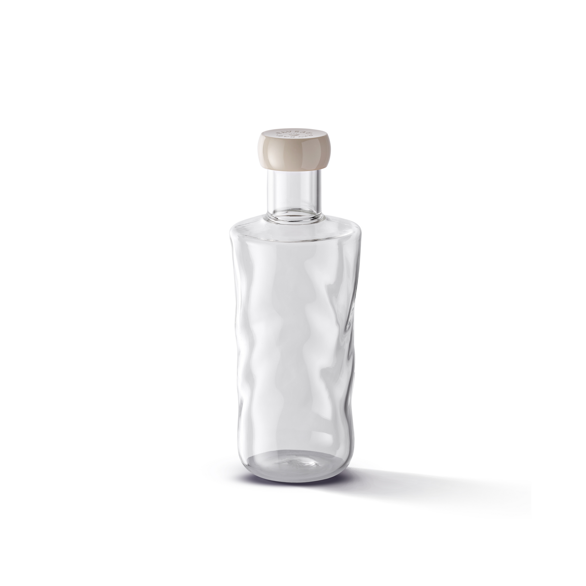 Flasche Swirl, wave - transparent, Medium 0,75 l