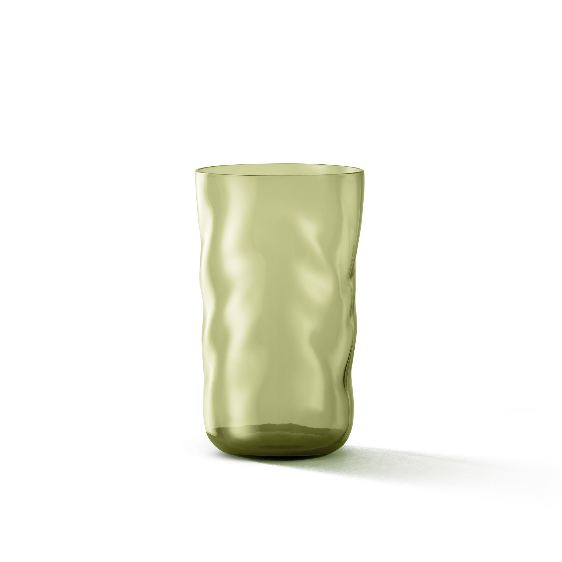 Glas Swirl, moss - olivgrün, Longdrink, 460 ml