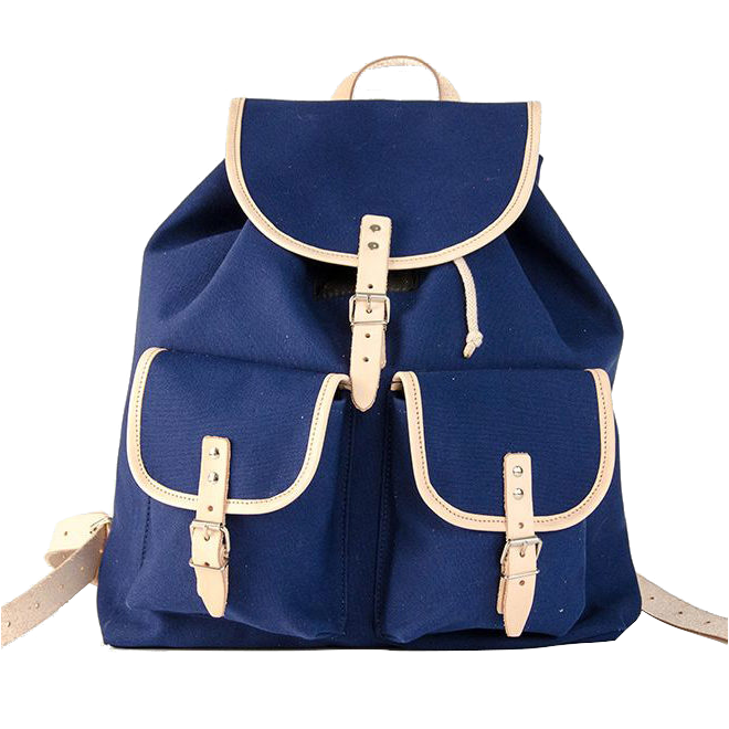 Rucksack aus Segeltuch, blau