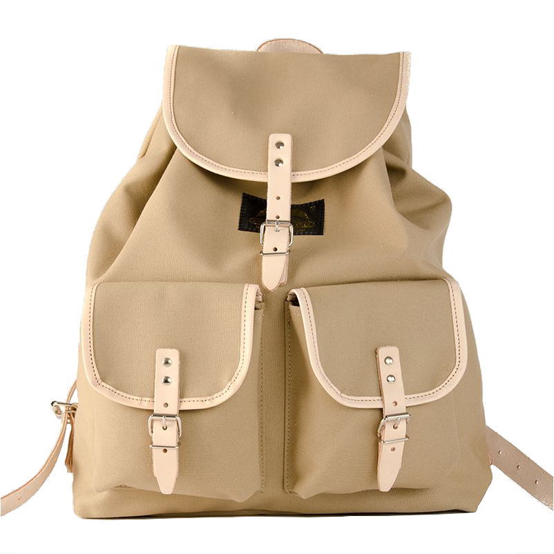 Rucksack aus Segeltuch, beige