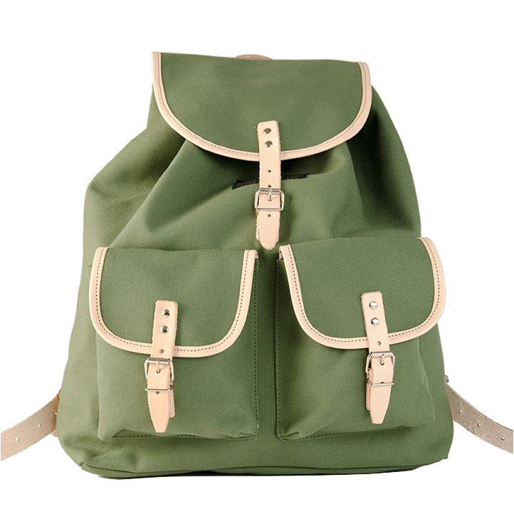 Rucksack aus Segeltuch, grün
