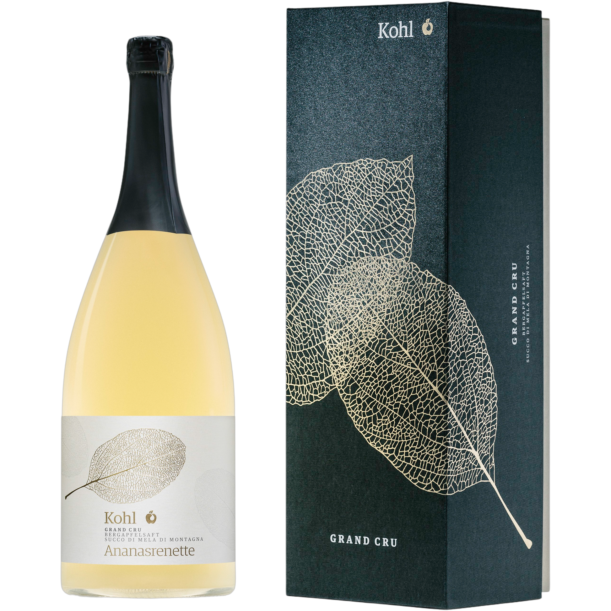 Bergapfelsaft Ananasrenette in der Geschenkbox