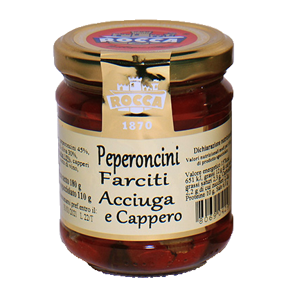 Paprika mit Sardellen gefüllt, 212 ml