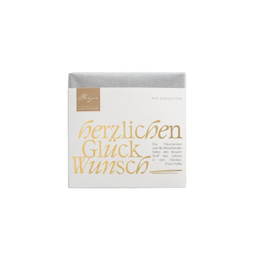 Schokolade Edelbitter "Herzlichen Glückwunsch", 70 g