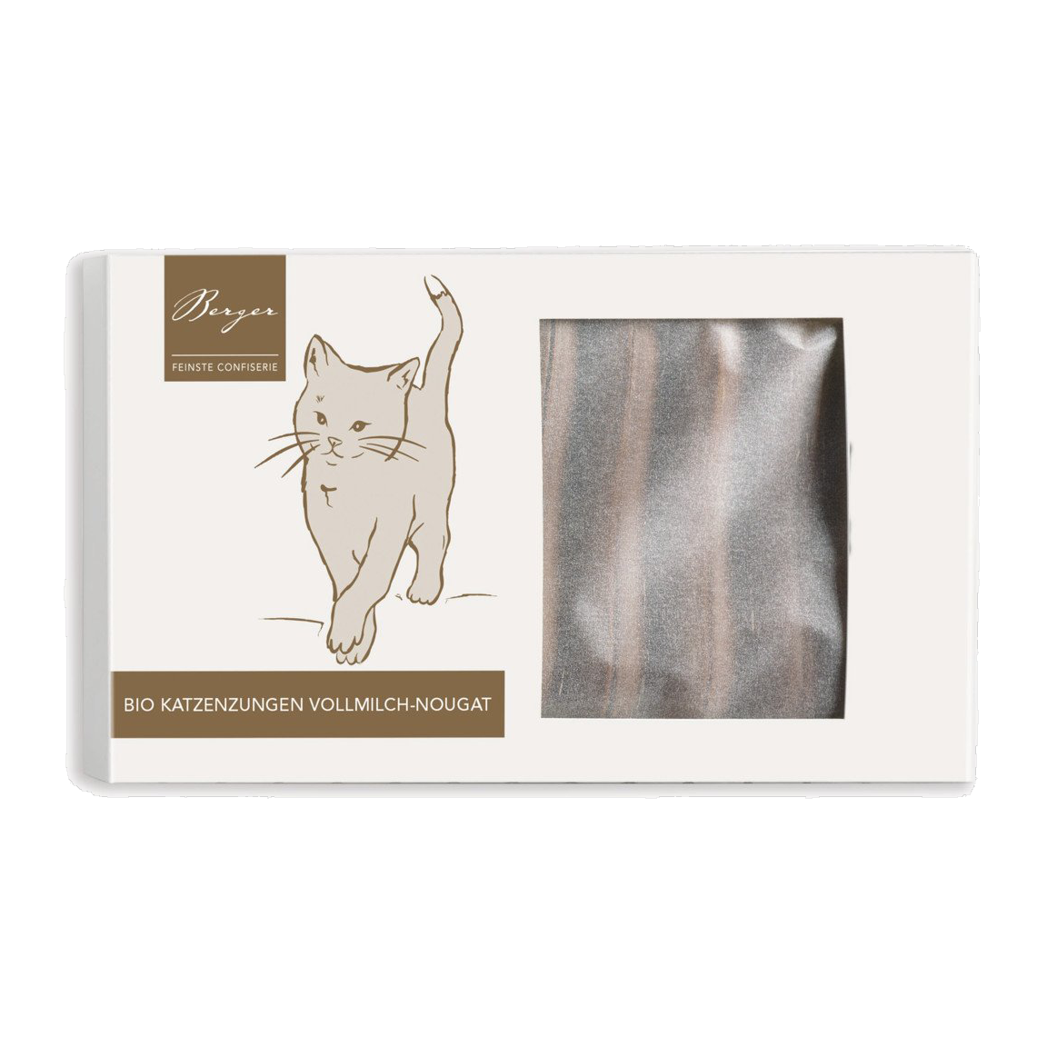 Katzenzungen Nougat Vollmilch, 110 g