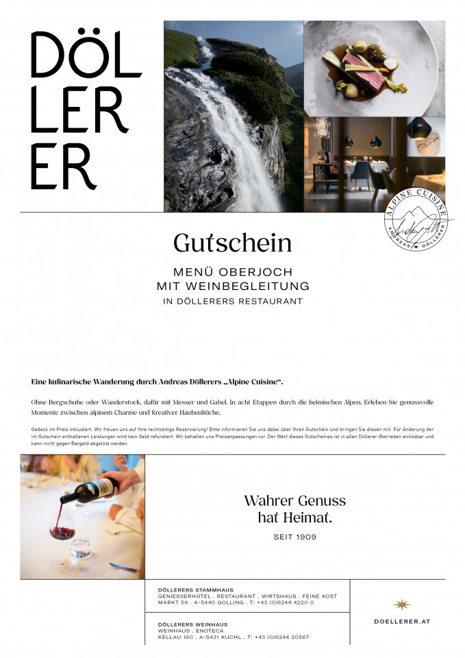 Menü Oberjoch mit Weinbegleitung
